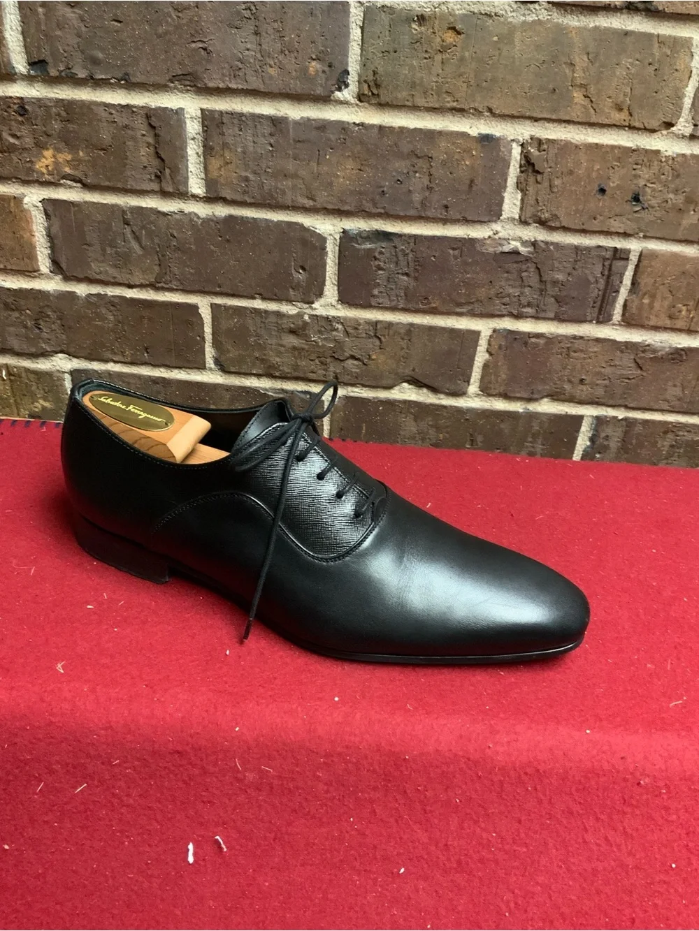 Men's Black Leather Lace-Up Oxford Derby